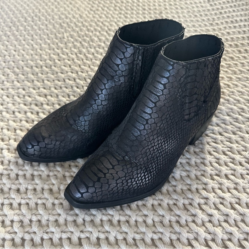 DV Dolce Vita Snakeskin Ankle Boots